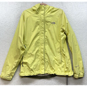 The North Face Jacket Womens Large Yellow Hyvent 2.5L Hooded Windbreaker Rain